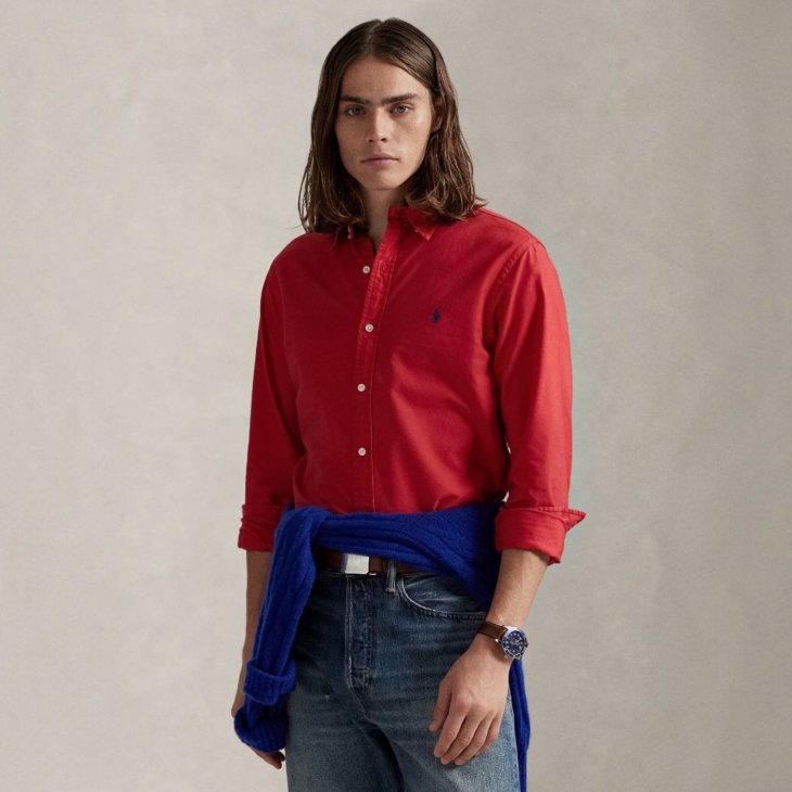 POLO RALPH LAUREN CUSTOM FIT FEATHERWEIGHT TWILL SHIRT