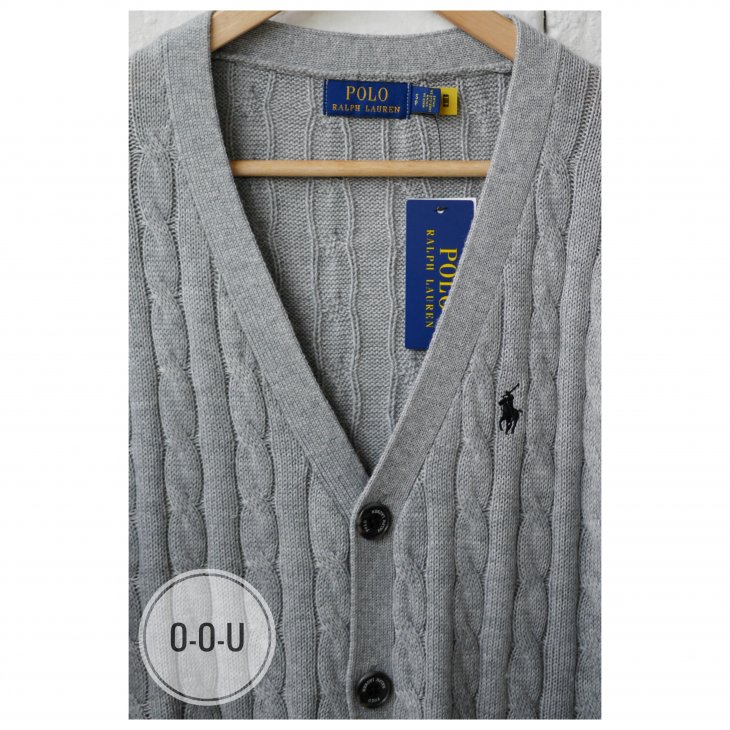 POLO RALPH LAUREN CABLE-KNIT COTTON CARDIGAN