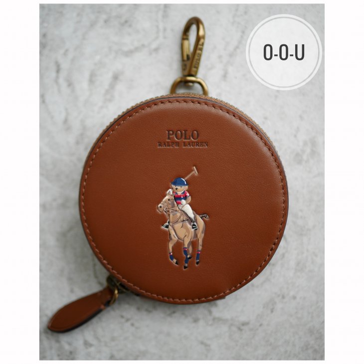 POLO RALPH LAUREN POLO BEAR LEATHER COIN POUCH