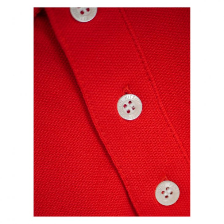 MAISON KITSUNE POLO TRICOLOR FOX PATCH