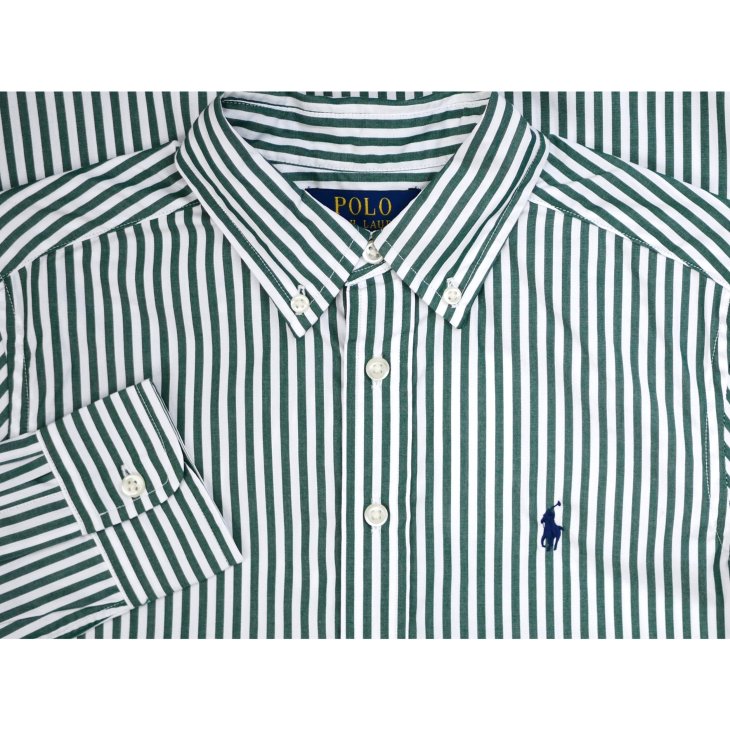 POLO RALPH LAUREN BOYS STRIPED COTTON POPLIN SHIRT