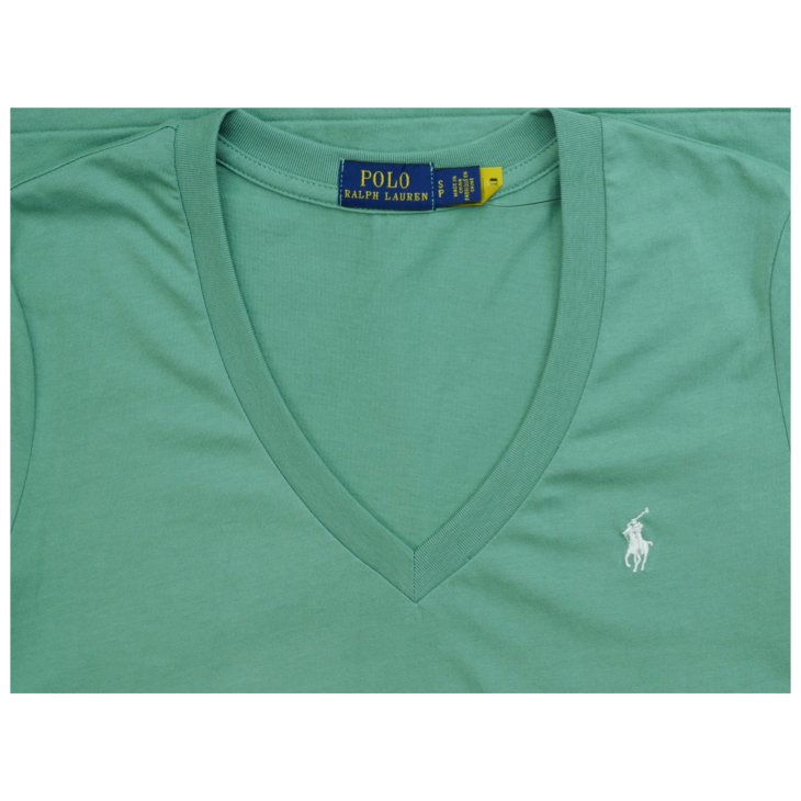 POLO RALPH LAUREN WOMEN COTTON JERSEY V-NECK TEE
