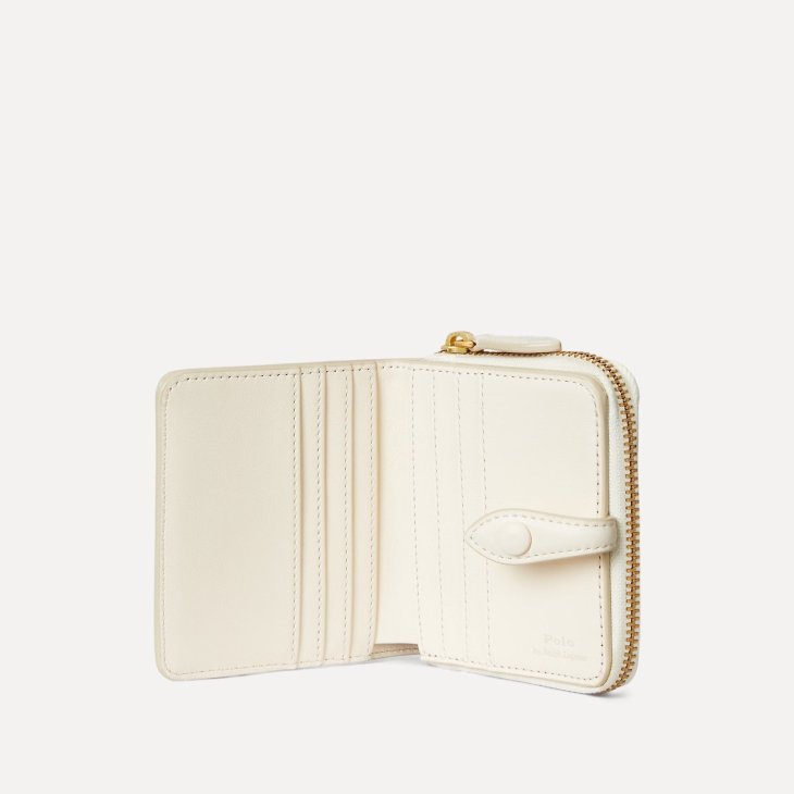 POLO RALPH LAUREN POLO BEAR LEATHER COMPACT WALLET
