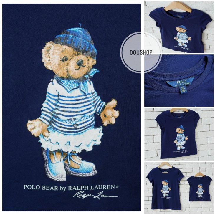 POLO RALPH LAUREN POLO BEAR KIDS COTTON JERSEY TEE