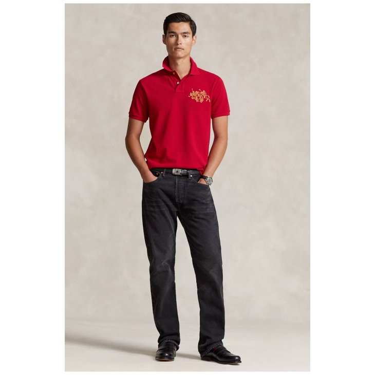POLO RALPH LAUREN LUNAR NEW YEAR TRIPLE PONY POLO SHIRT