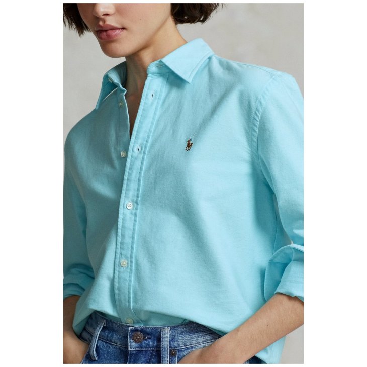 POLO RALPH LAUREN WOMEN SLIM FIT COTTON OXFORD SHIRT