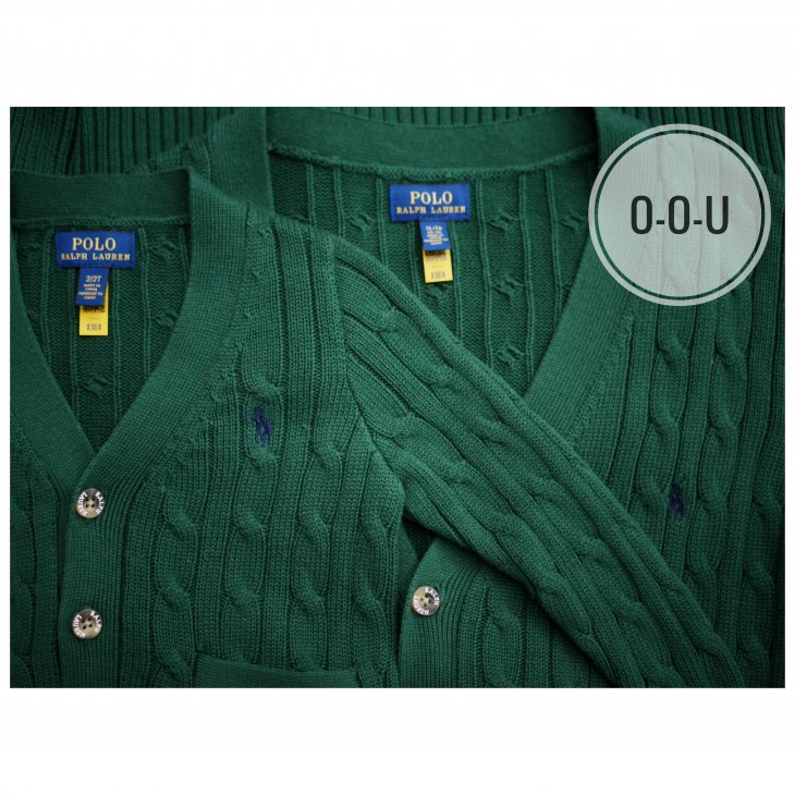 POLO RALPH LAUREN KIDS CABLE-KNIT COTTON V-NECK CARDIGAN