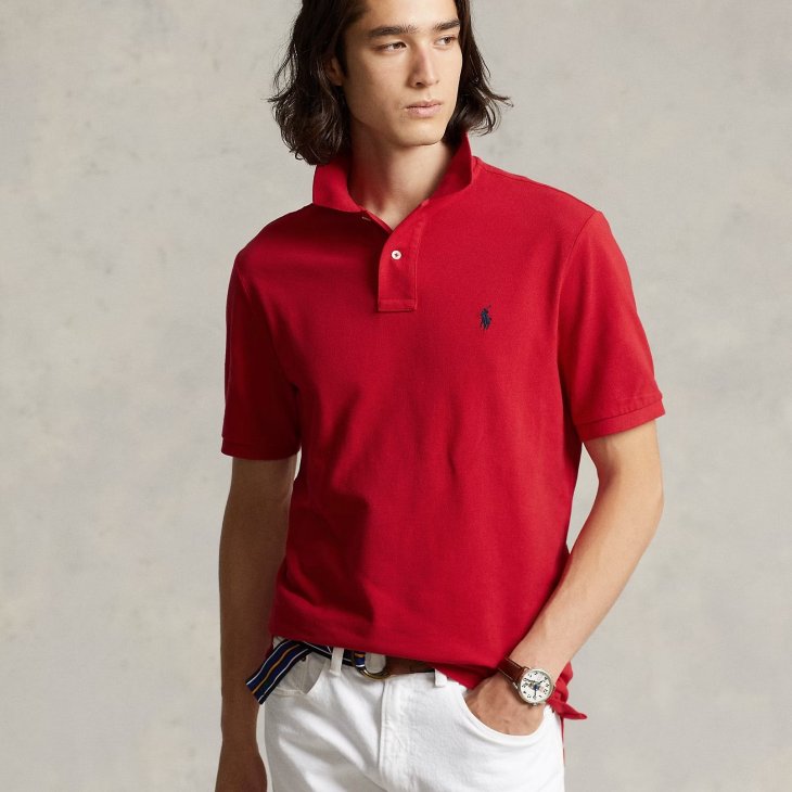 POLO RALPH LAUREN THE EARTH CUSTOM SLIM FIT POLO SHIRT