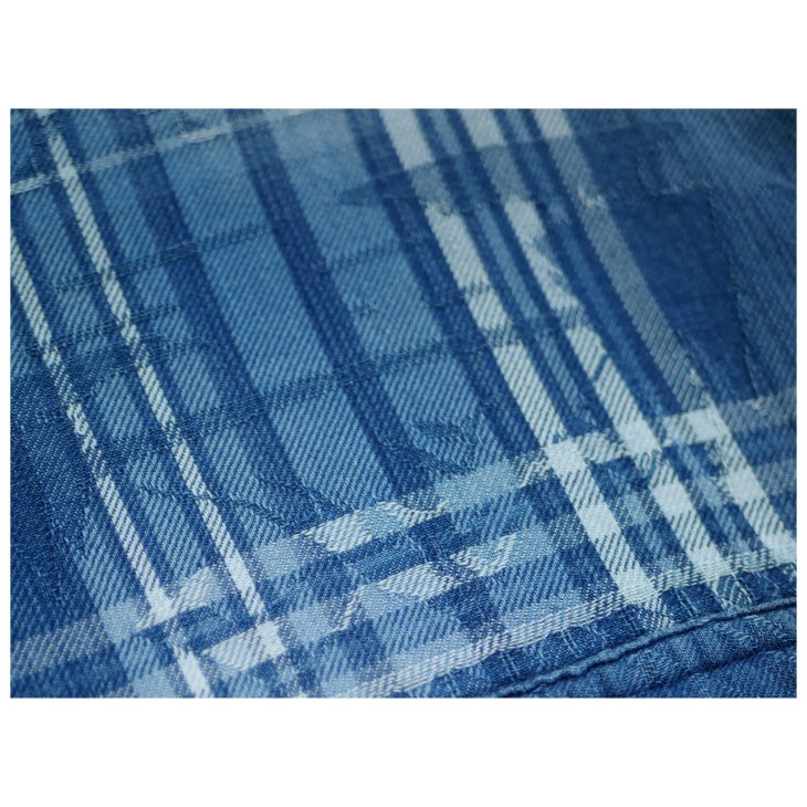 POLO RALPH LAUREN CLASSIC FIT INDIGO PATCHWORK WORKSHIRT