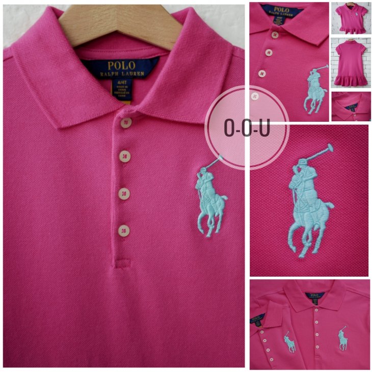 POLO RALPH LAUREN KIDS BIG PONY COTTON MESH POLO DRESS