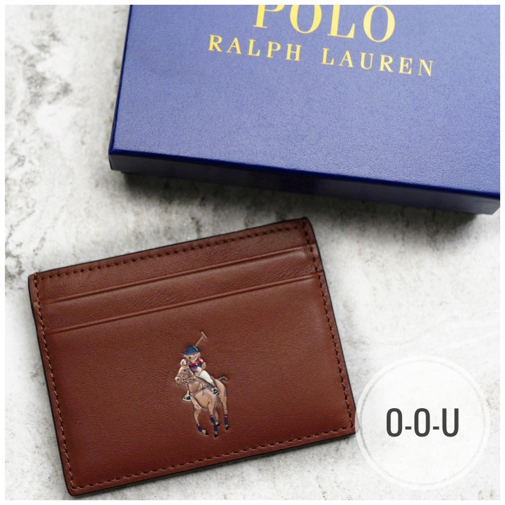 POLO RALPH LAUREN POLO BEAR LEATHER CARD CASE