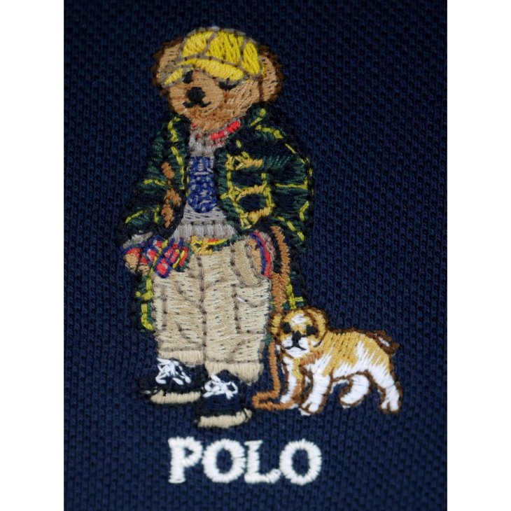 POLO RALPH LAUREN BOYS POLO BEAR COTTON MESH POLO SHIRT