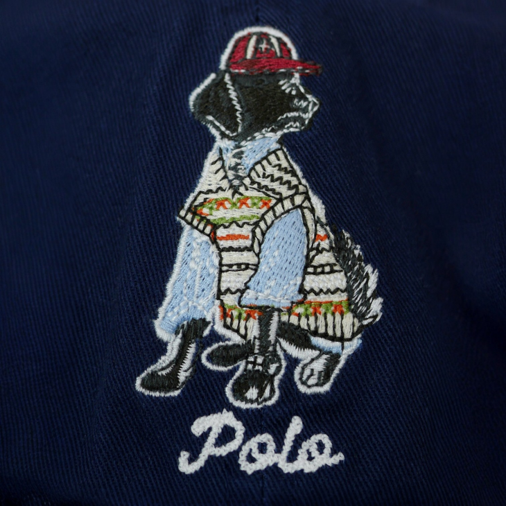 POLO RALPH LAUREN DOG EMBROIDERED TWILL BALL CAP