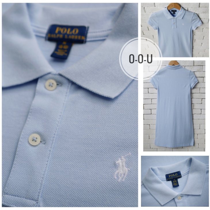 POLO RALPH LAUREN GIRLS COTTON STRETCH MESH POLO DRESS