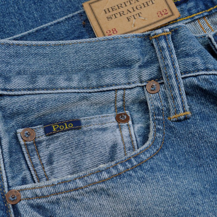 POLO RALPH LAUREN HERITAGE STRAIGHT DISTRESSED JEAN