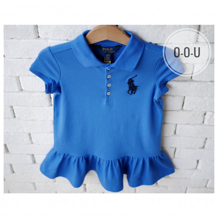 POLO RALPH LAUREN KIDS BIG PONY COTTON MESH POLO DRESS