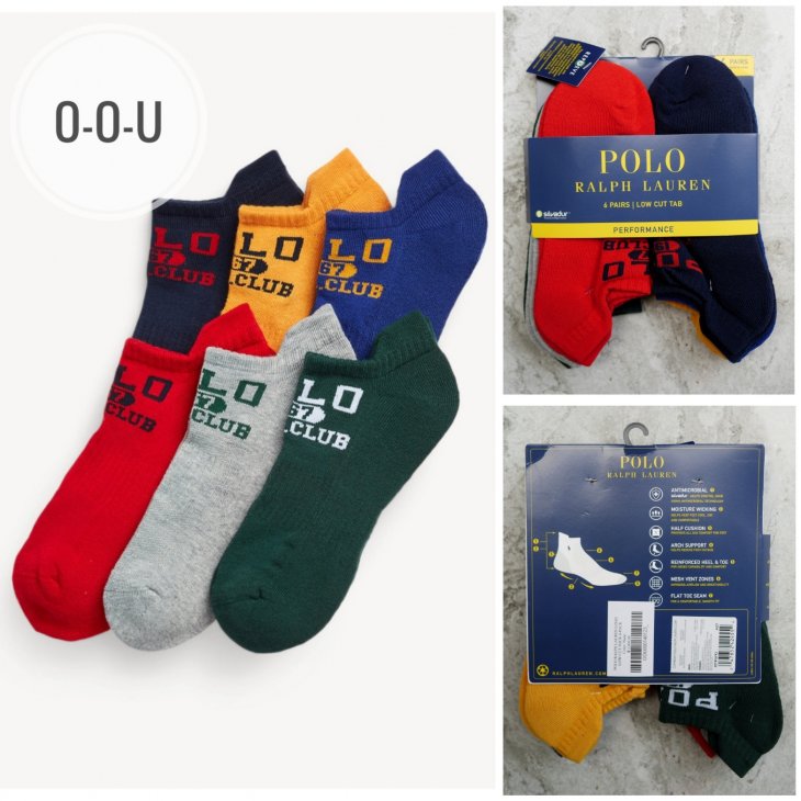 POLO RALPH LAUREN LOGO LOW-CUT SOCK 6-PACK