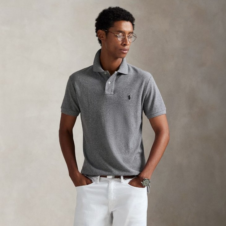 POLO RALPH LAUREN THE EARTH CUSTOM SLIM FIT POLO SHIRT