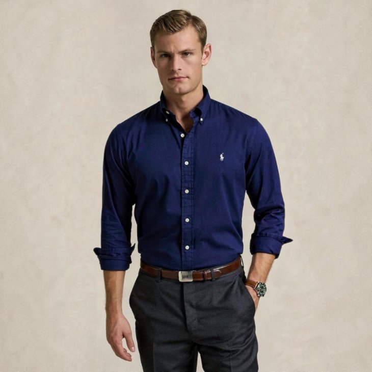 POLO RALPH LAUREN CUSTOM FIT FEATHERWEIGHT TWILL SHIRT