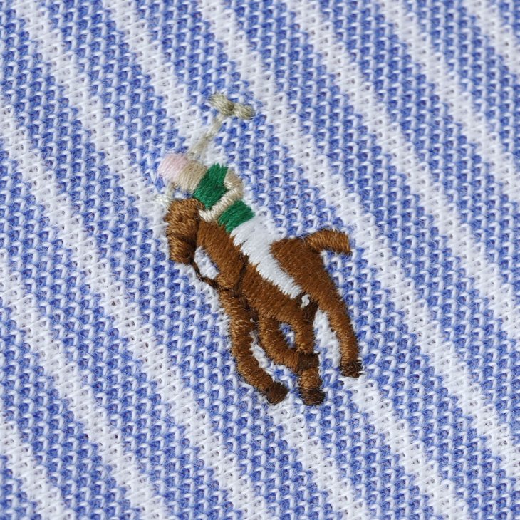 POLO RALPH LAUREN BOYS STRIPED OXFORD MESH POLO SHIRT