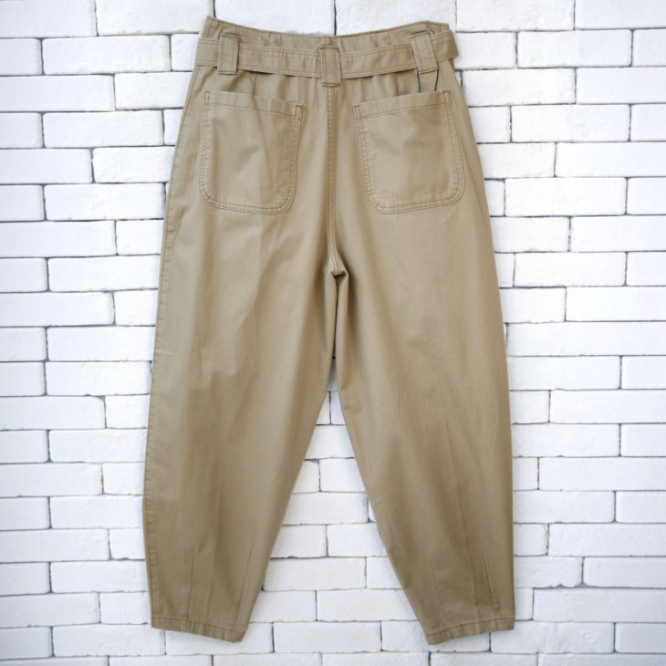 POLO RALPH LAUREN WOMEN BELTED TWILL TAPERED CROP PANT
