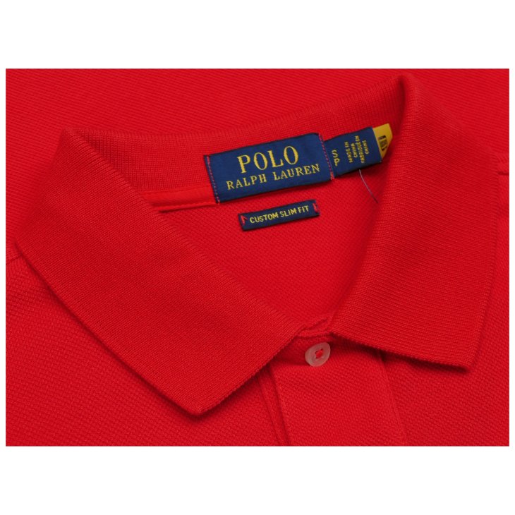 POLO RALPH LAUREN CUSTOM SLIM FIT BIG PONY MESH POLO SHIRT