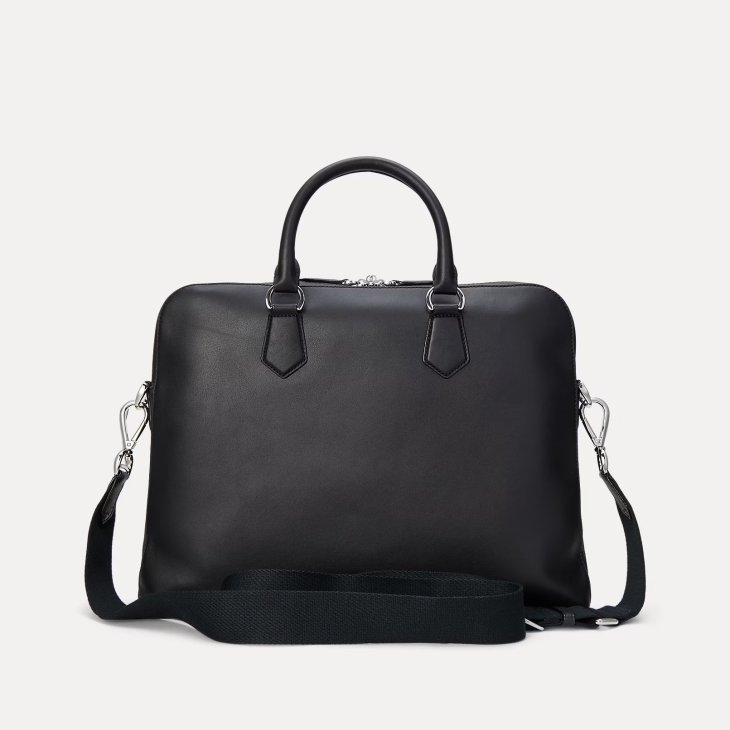 POLO RALPH LAUREN SMOOTH LEATHER COMMUTER BAG