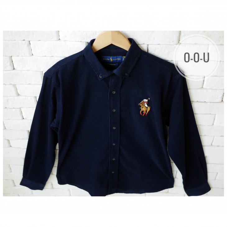 POLO RALPH LAUREN CUSTOM FIT POLO BEAR CORDUROY SHIRT