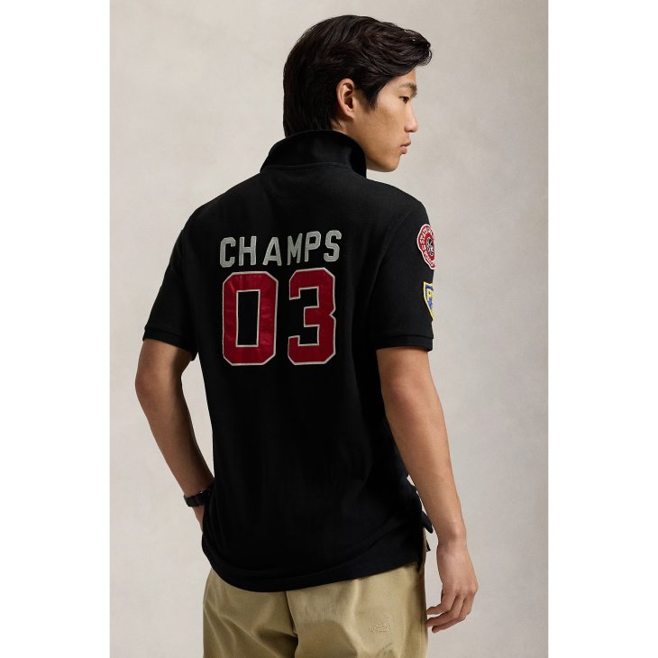 POLO RALPH LAUREN CLASSIC FIT MESH GRAPHIC POLO SHIRT