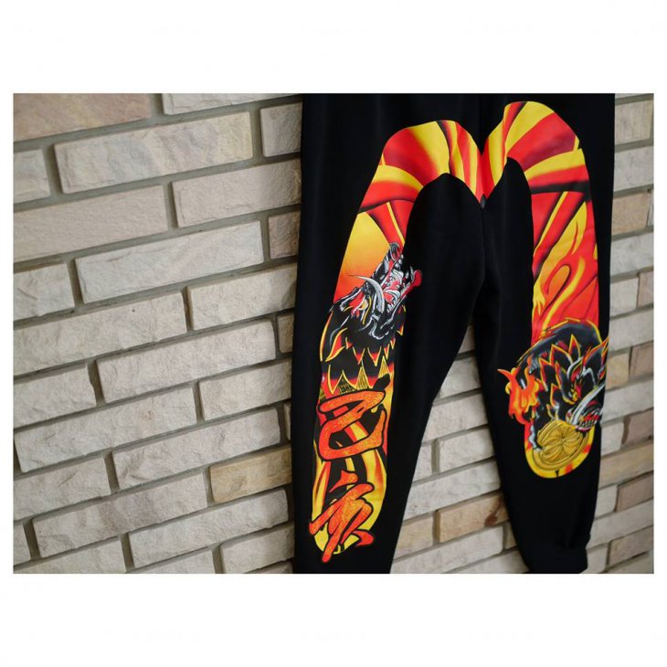 EVISU YEAR OF PIG SELVEDGE PRINTED SWEATPANTS