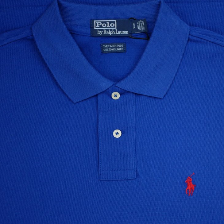 POLO RALPH LAUREN THE EARTH CUSTOM SLIM FIT POLO SHIRT