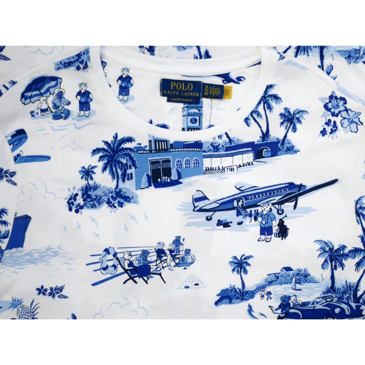POLO RALPH LAUREN CUSTOM SLIM FIT BEAR JERSEY T-SHIRT