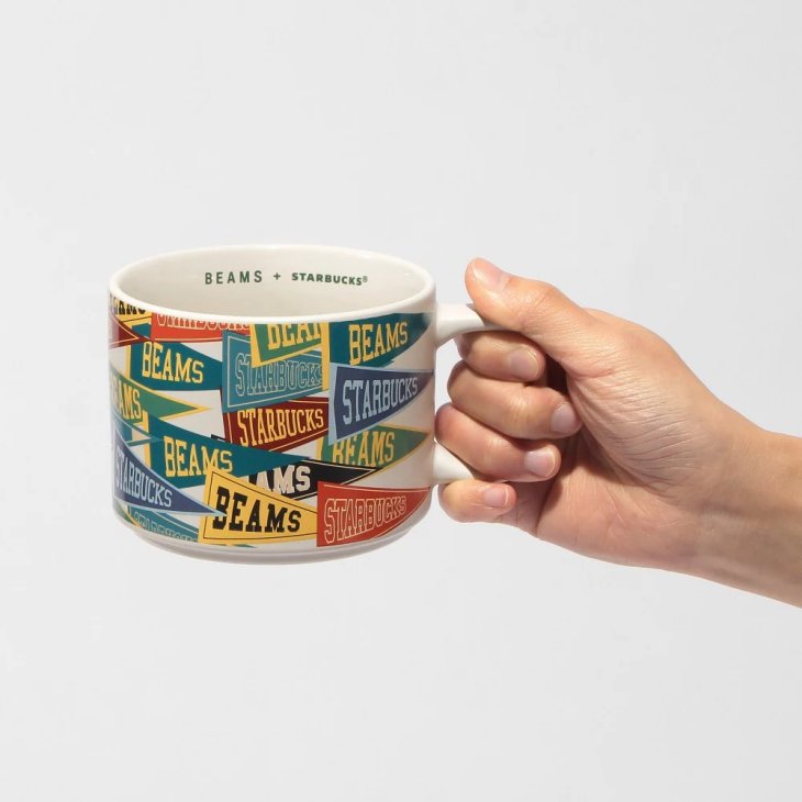 BEAMS x Starbucks Recycled Ceramic Mug Pennant Design [355ml]