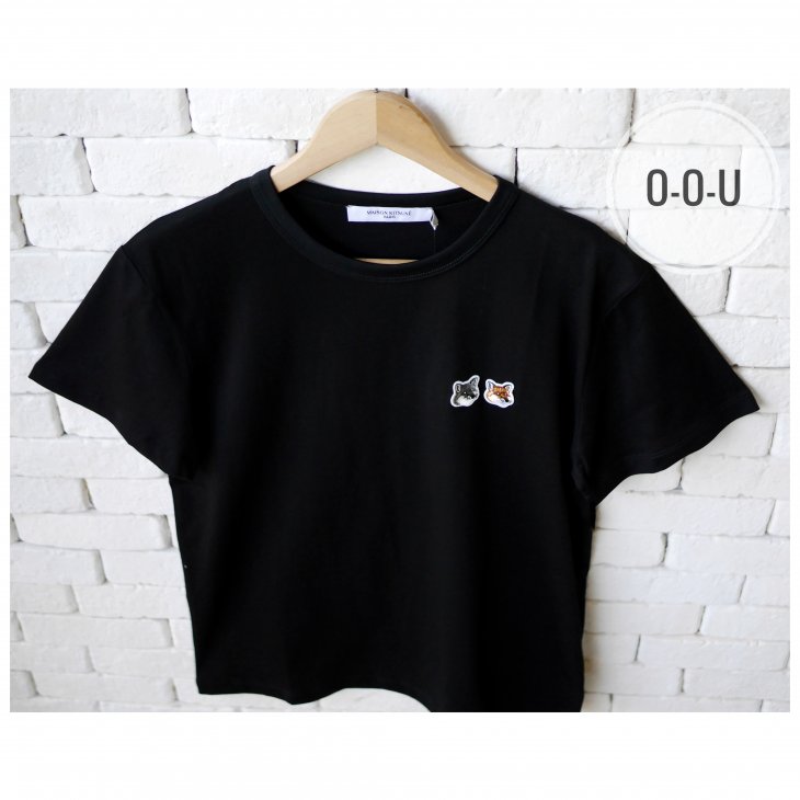MAISON KITSUNE TEE-SHIRT DOUBLE FOX HEAD PATCH