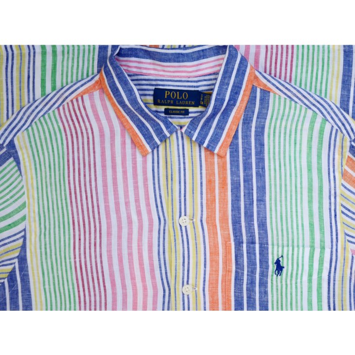 POLO RALPH LAUREN CLASSIC FIT PRINT LINEN CAMP SHIRT