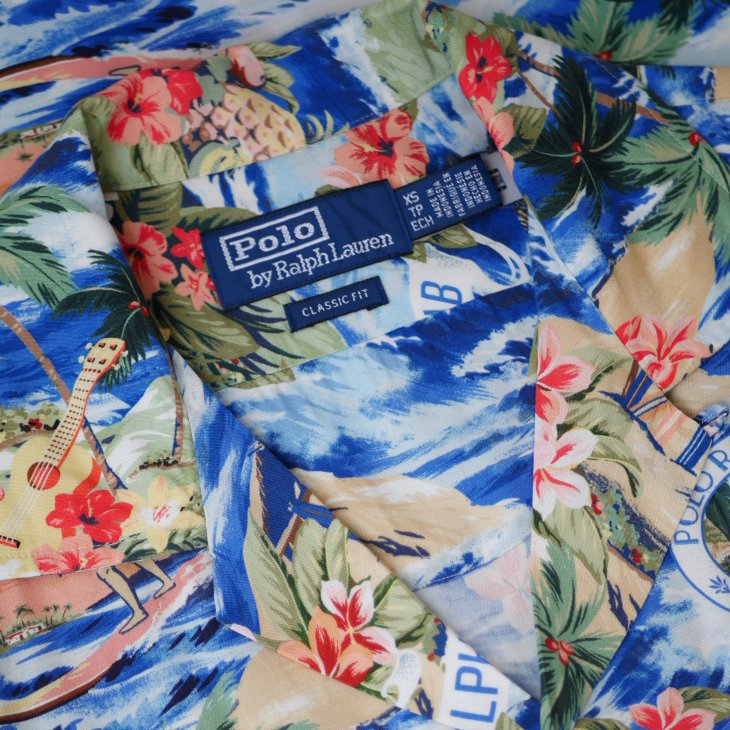 POLO RALPH LAUREN CLASSIC FIT BEACH-PRINT CAMP SHIRT