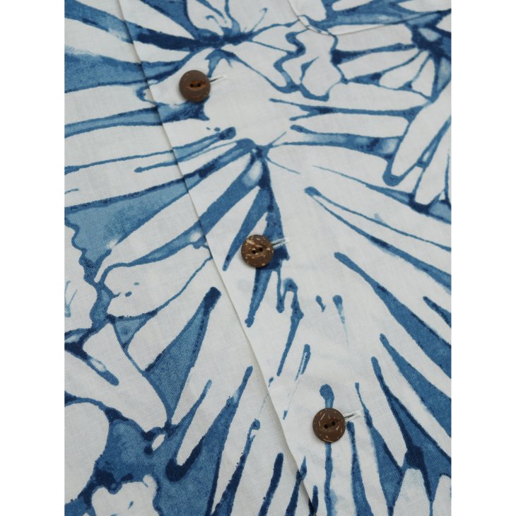 POLO RALPH LAUREN CLASSIC FIT PALM COTTON-LINEN CAMP SHIRT