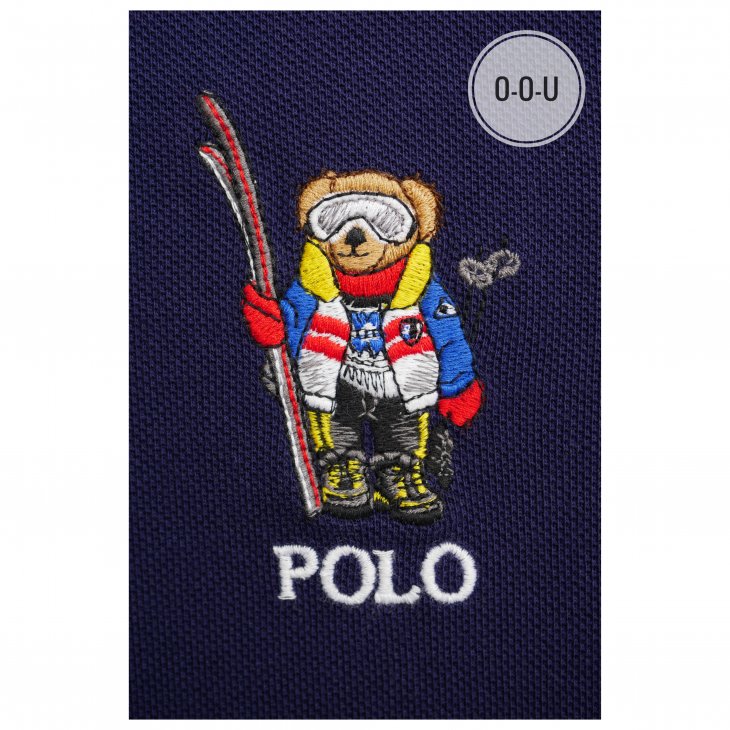 POLO RALPH LAUREN CUSTOM SILM FIT SKI BEAR POLO SHIRT