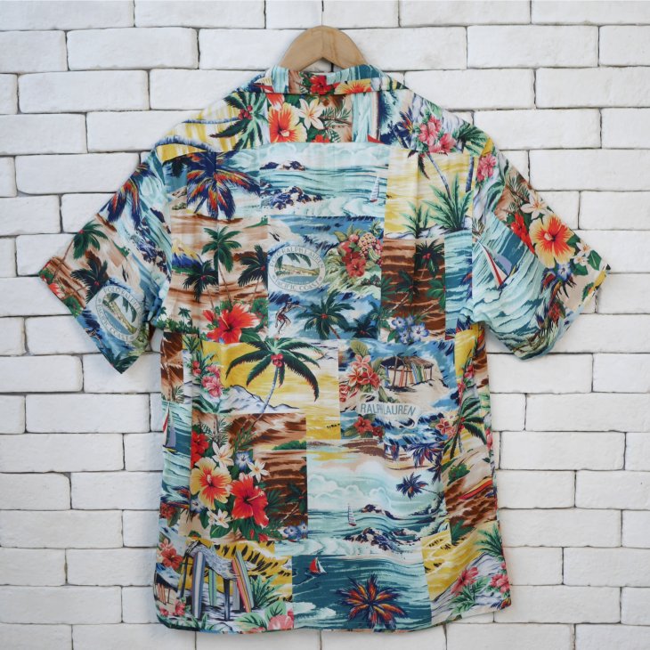 POLO RALPH LAUREN CLASSIC FIT PATCHWORK PRINT CAMP SHIRT