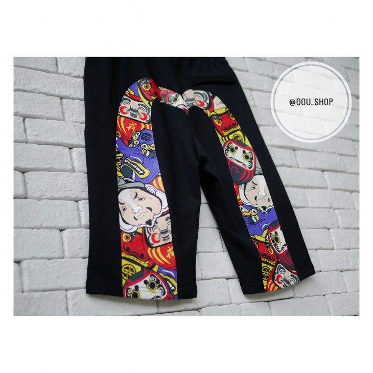 EVISU ALLOVER DARUMA DAICOCK PRINTED SWEAT SHORTS
