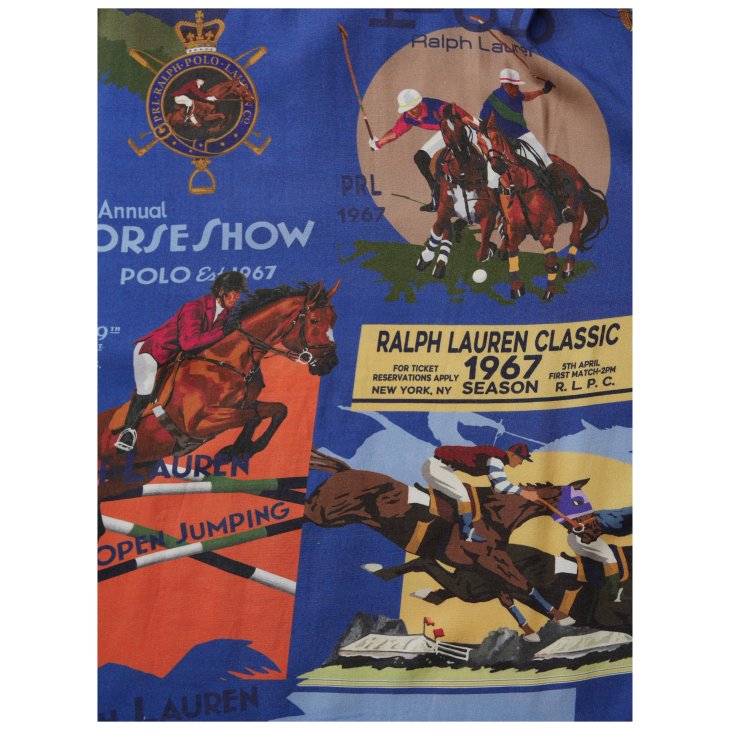 POLO RALPH LAUREN CLASSIC FIT EQUESTRIAN PRINT CAMP SHIRT