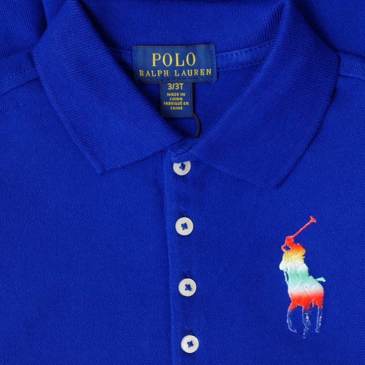 POLO RALPH LAUREN KIDS BIG PONY COTTON MESH POLO DRESS