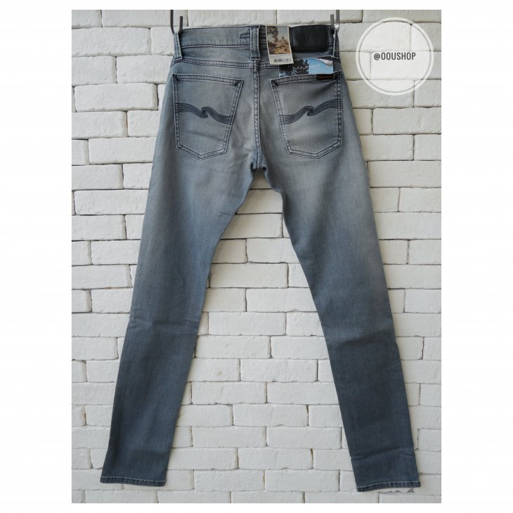 NUDIE JEANS TIGHT LONG JOHN SKINNY FIT STRETCH DAMASKUS STEEL