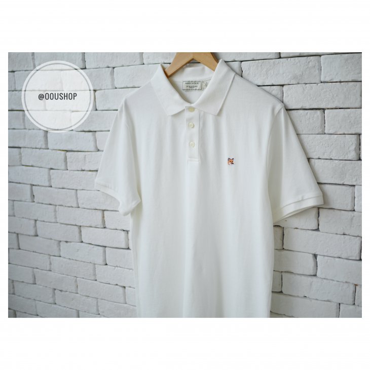 MAISON KITSUNE POLO FOX HEAD EMBROIDERY