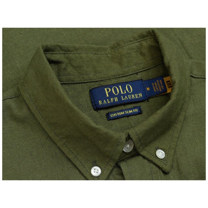 POLO RALPH LAUREN CUSTOM SLIM FIT LINEN SHIRT