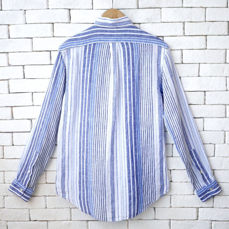 POLO RALPH LAUREN CLASSIC FIT STRIPED LINEN SHIRT