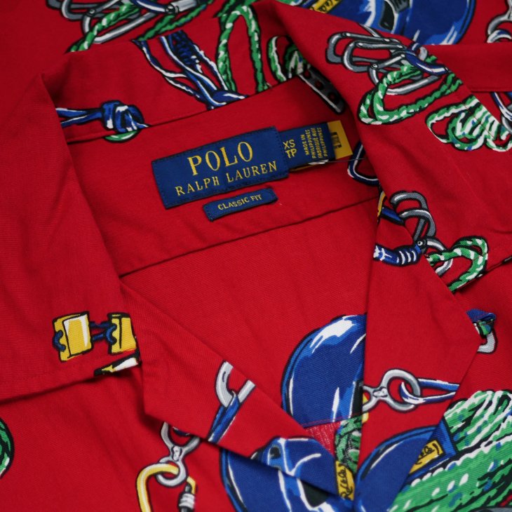 POLO RALPH LAUREN CLASSIC FIT CLIMBING-PRINT CAMP SHIRT