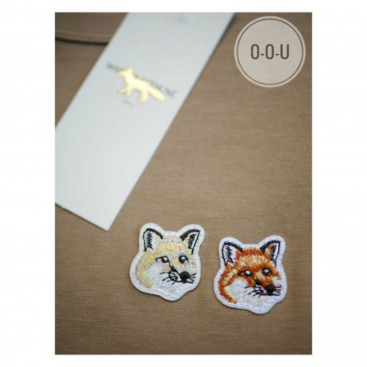 MAISON KITSUNE TEE-SHIRT DOUBLE FOX HEAD PATCH