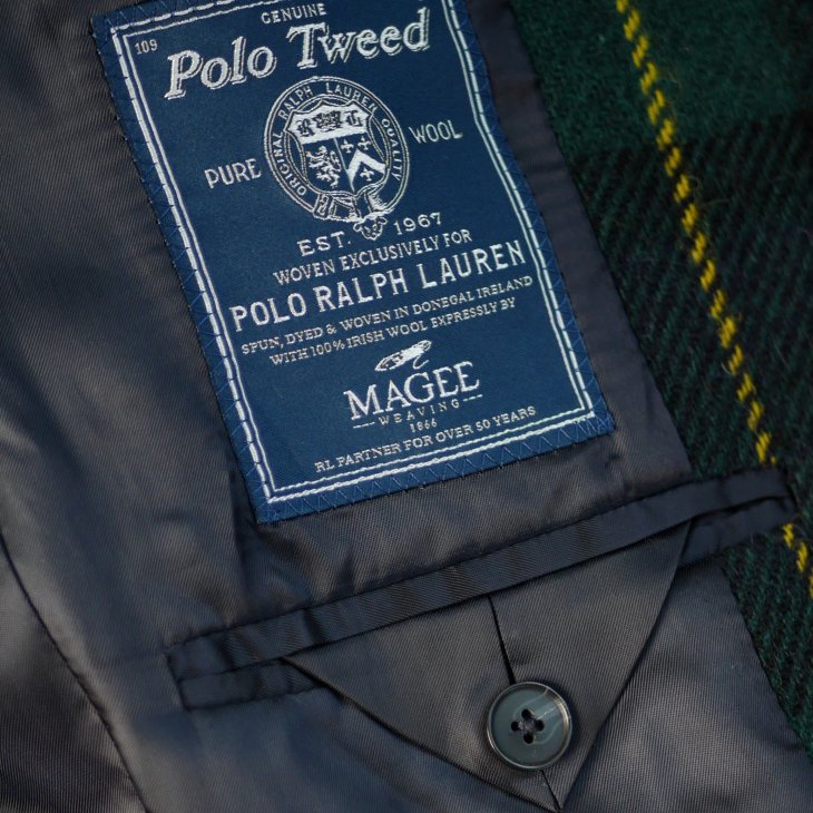 POLO RALPH LAUREN PLAID WOOL TWILL BLAZER