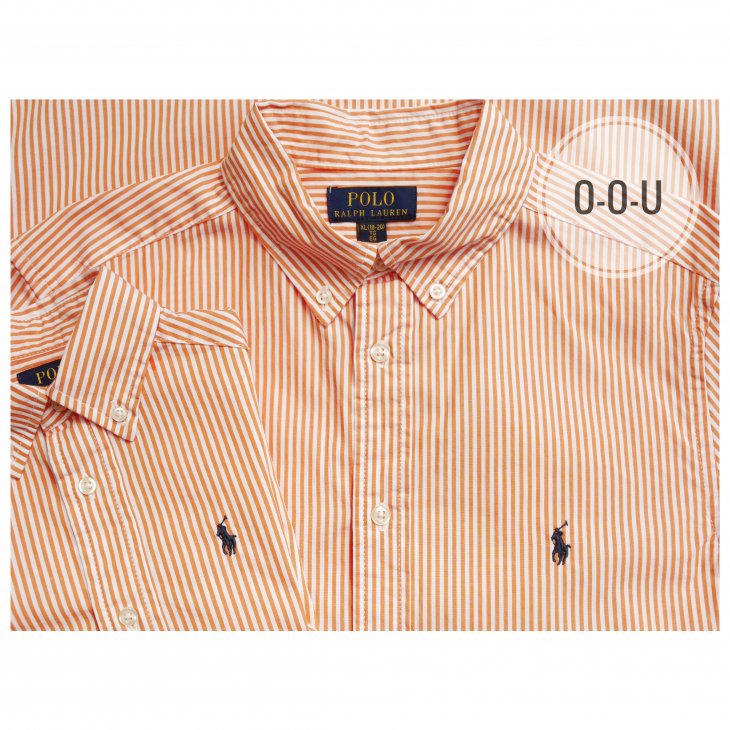POLO RALPH LAUREN BOYS STRIPED COTTON POPLIN SHIRT